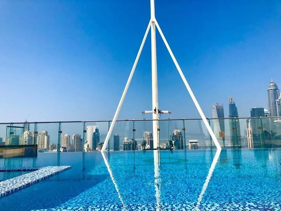 דובאי Luxury Modern Studio In Jlt With Amazing View & Rooftop Pool - Sleeps 3